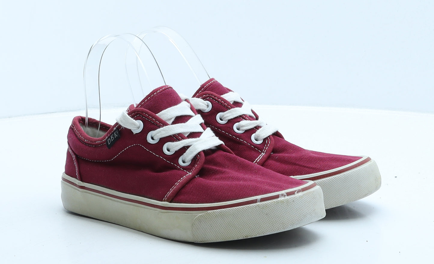 DEK Womens Red Fabric Trainer UK 3