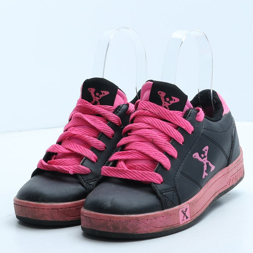 Heelys Girls Black Geometric Leather Trainer UK 13 32