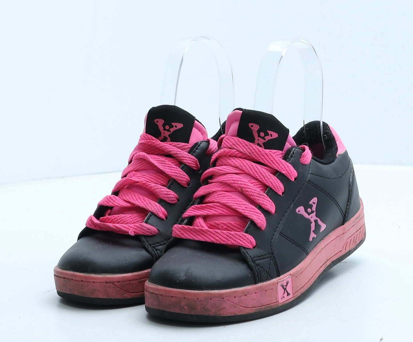 Heelys Girls Black Geometric Leather Trainer UK 13 32