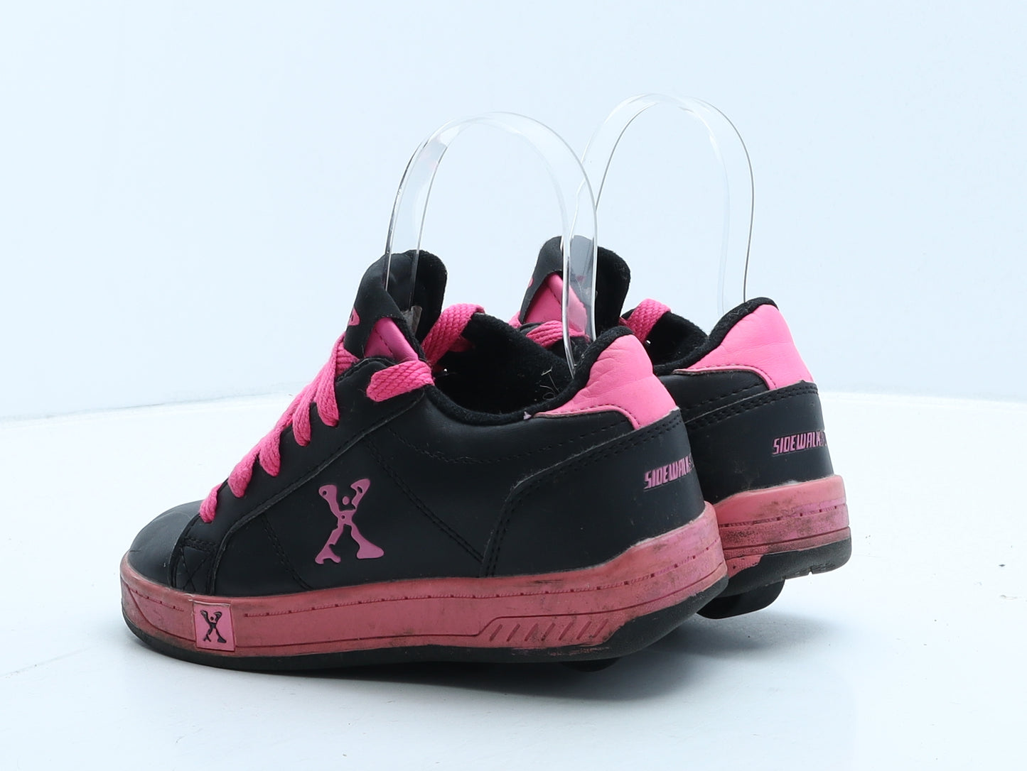 Heelys Girls Black Geometric Leather Trainer UK 13 32