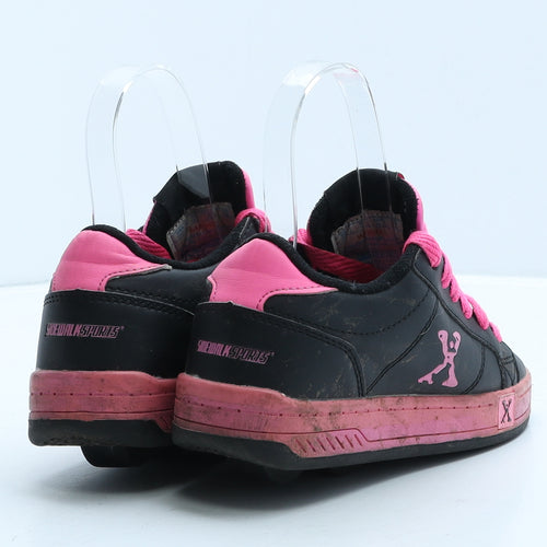 Heelys Girls Black Geometric Leather Trainer UK 13 32