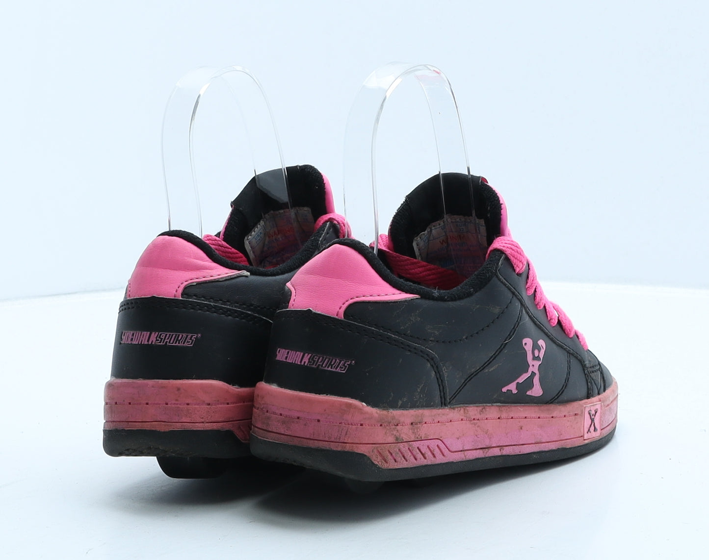 Heelys Girls Black Geometric Leather Trainer UK 13 32