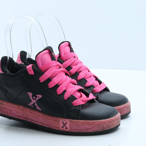 Heelys Girls Black Geometric Leather Trainer UK 13 32