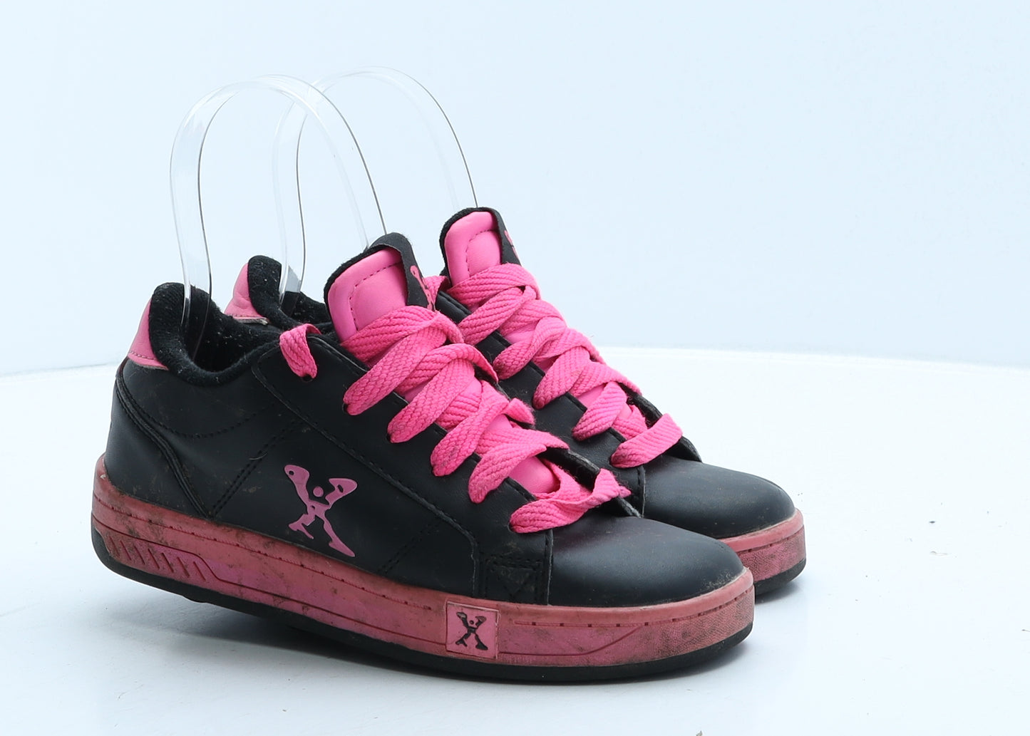 Heelys Girls Black Geometric Leather Trainer UK 13 32