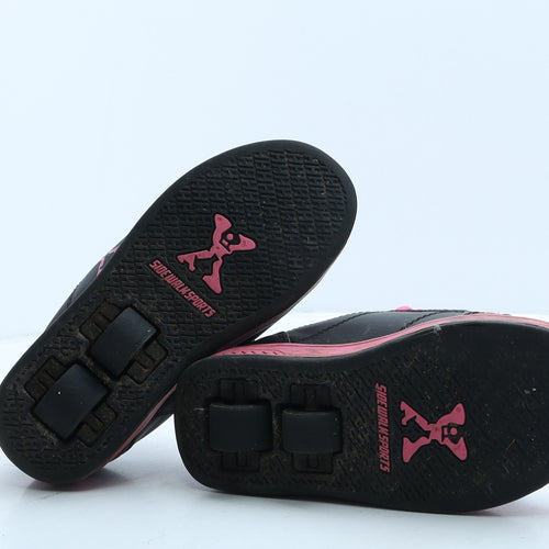 Heelys Girls Black Geometric Leather Trainer UK 13 32