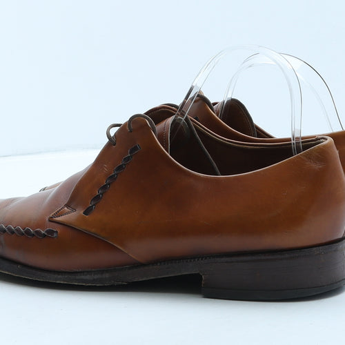 Baker Mens Brown Leather Oxford Dress UK 9