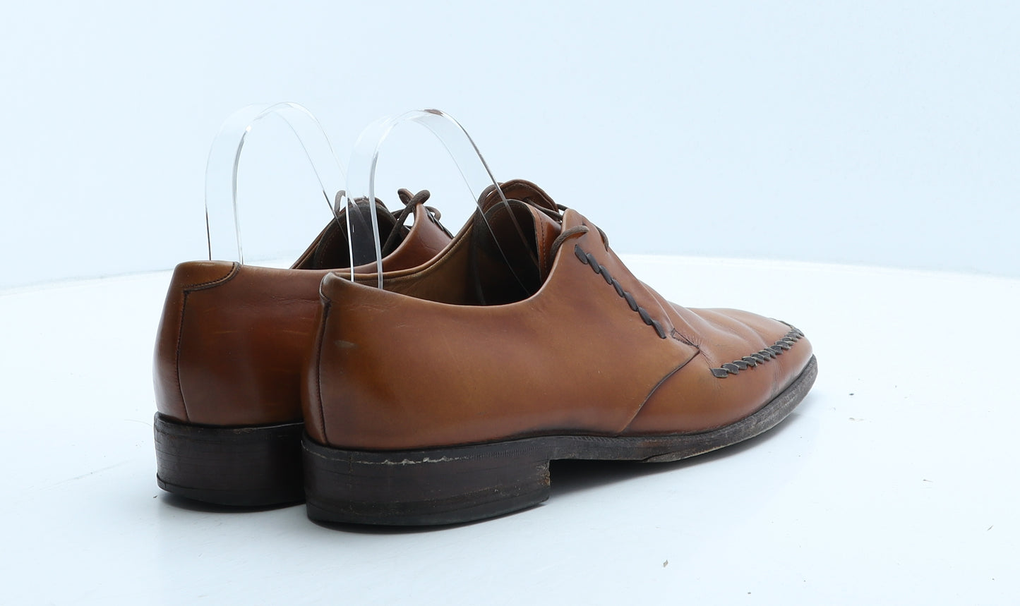 Baker Mens Brown Leather Oxford Dress UK 9