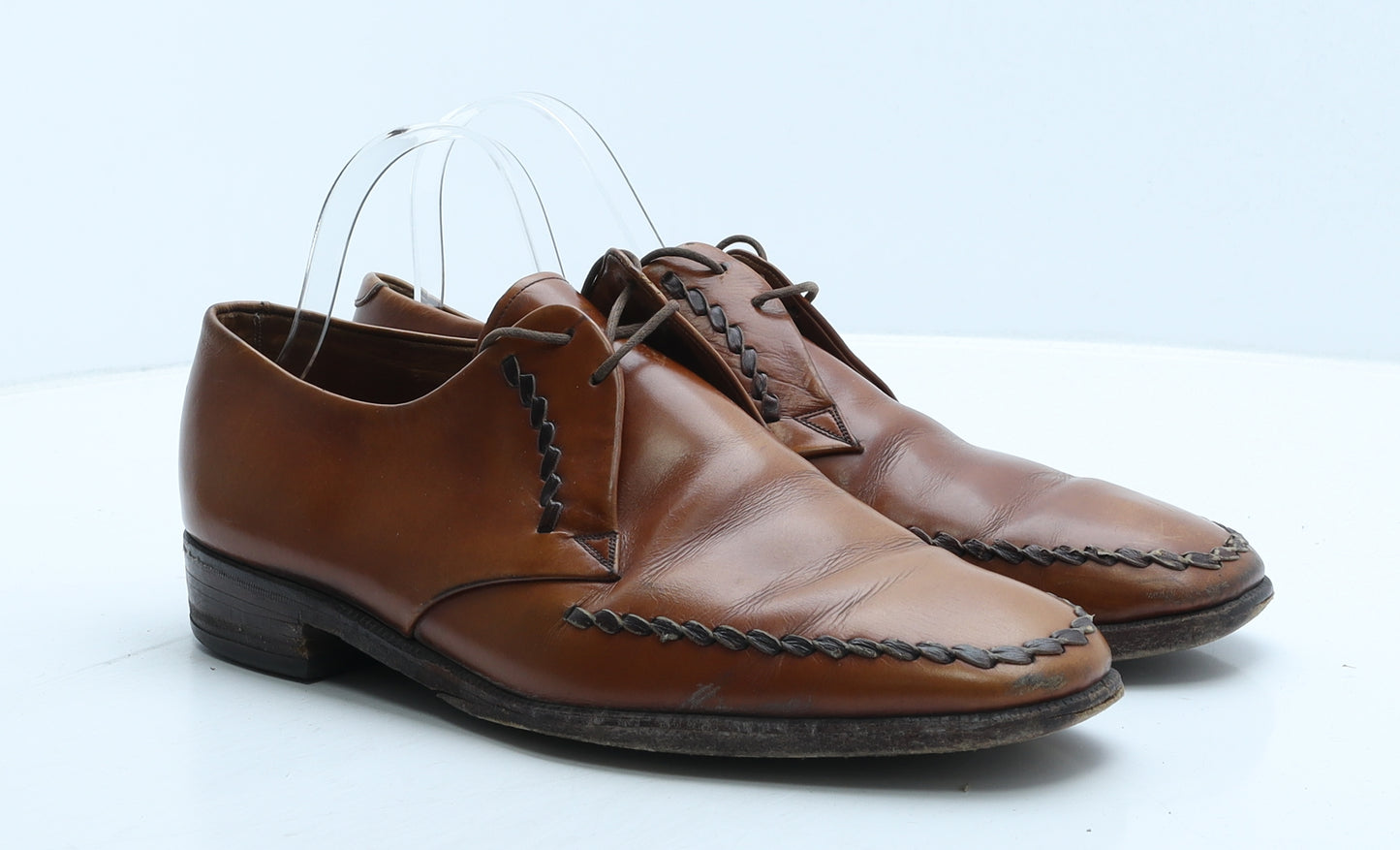 Baker Mens Brown Leather Oxford Dress UK 9