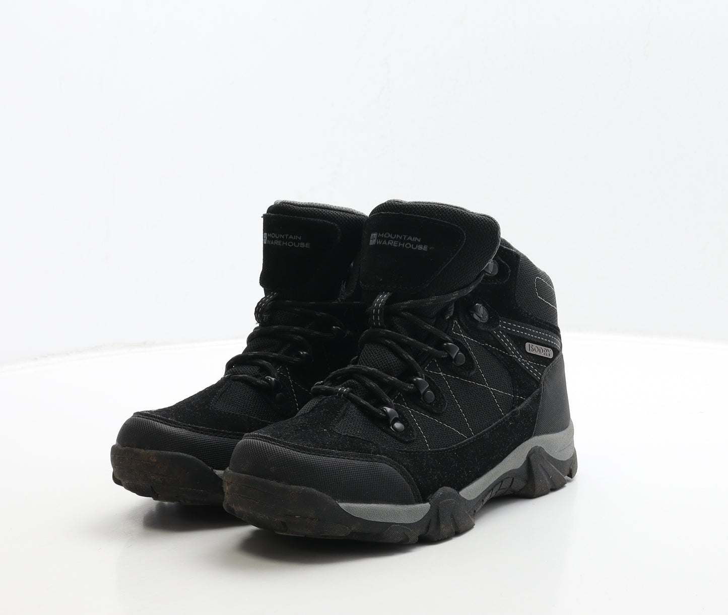 Mountain Warehouse Womens Black Leather Combat Boot UK 5 37 - Walking Boots