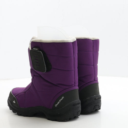 DECATHLON Girls Purple Polyester Snow Boot Boot UK 1.5 34