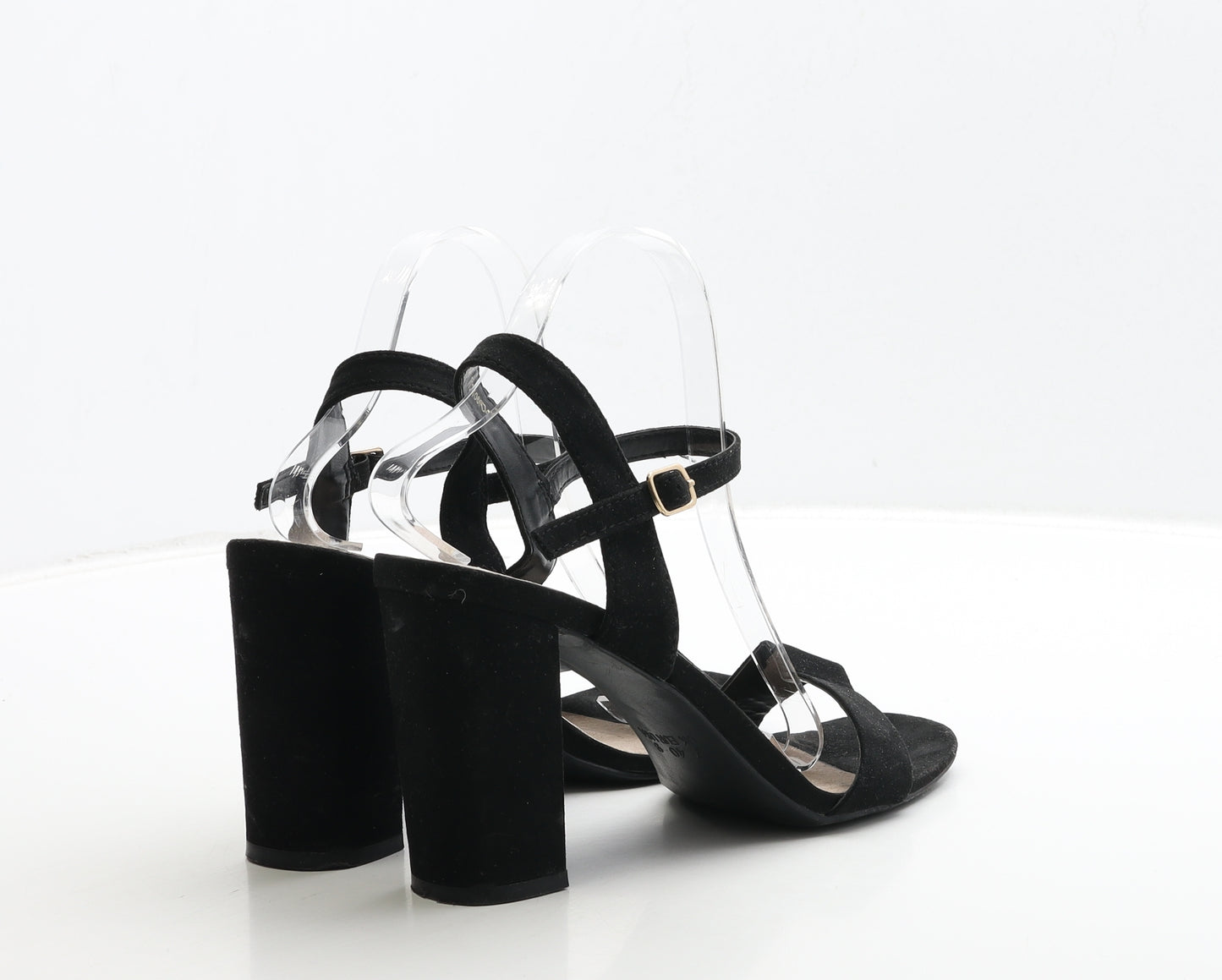 Primark Womens Black Suede Strappy Heel UK 7 40