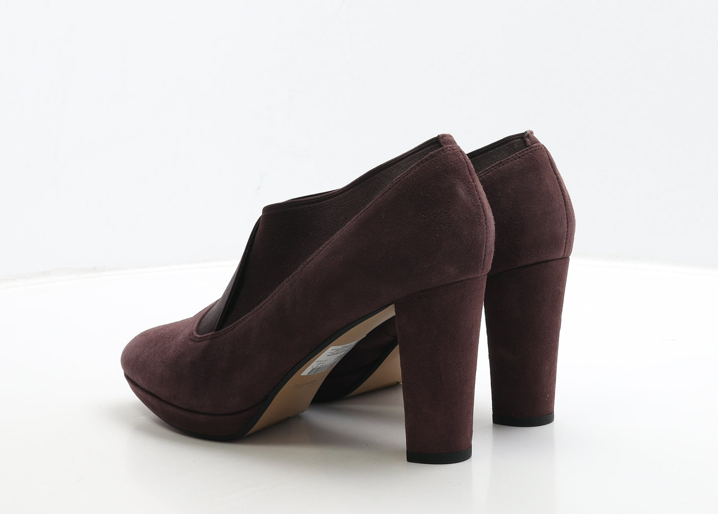 Clarks Womens Red Leather Bootie Boot UK 8