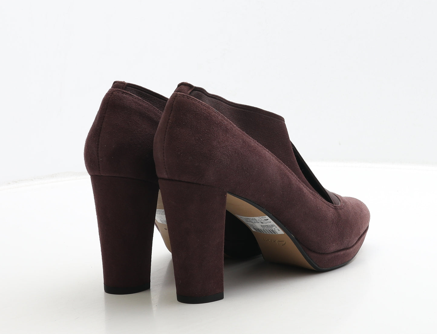 Clarks Womens Red Leather Bootie Boot UK 8