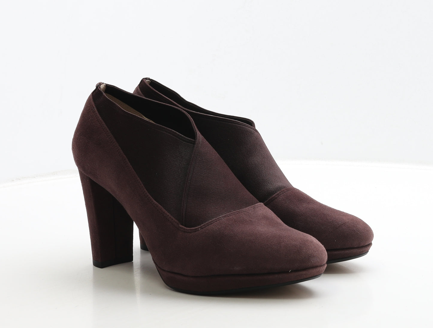 Clarks Womens Red Leather Bootie Boot UK 8