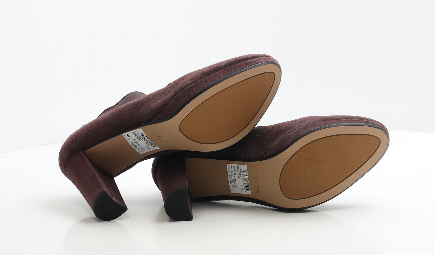 Clarks Womens Red Leather Bootie Boot UK 8