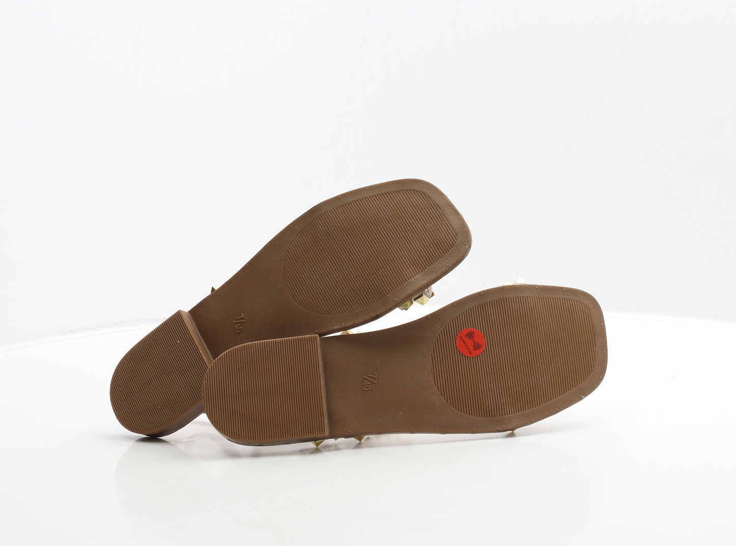 Matalan Womens Beige Leather Strappy Sandal UK 7 40