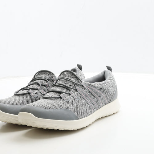 F&F Womens Grey Polyester Trainer UK 6.5 40