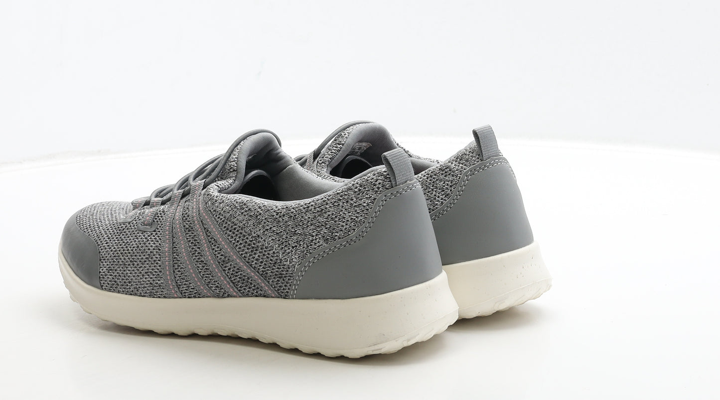 F&F Womens Grey Polyester Trainer UK 6.5 40