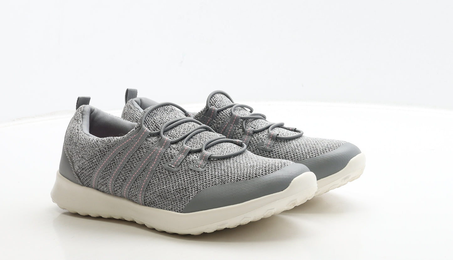 F&F Womens Grey Polyester Trainer UK 6.5 40