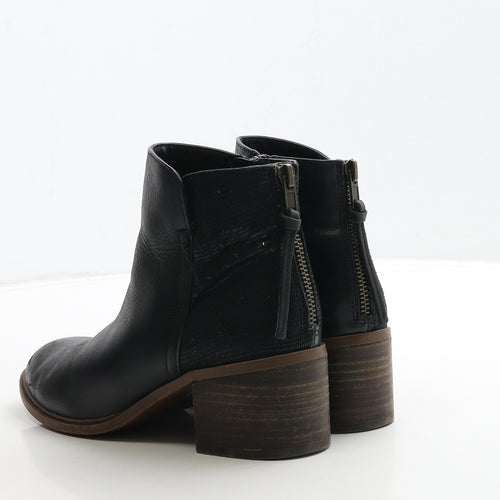 TU Womens Black Leather Bootie Boot UK 5