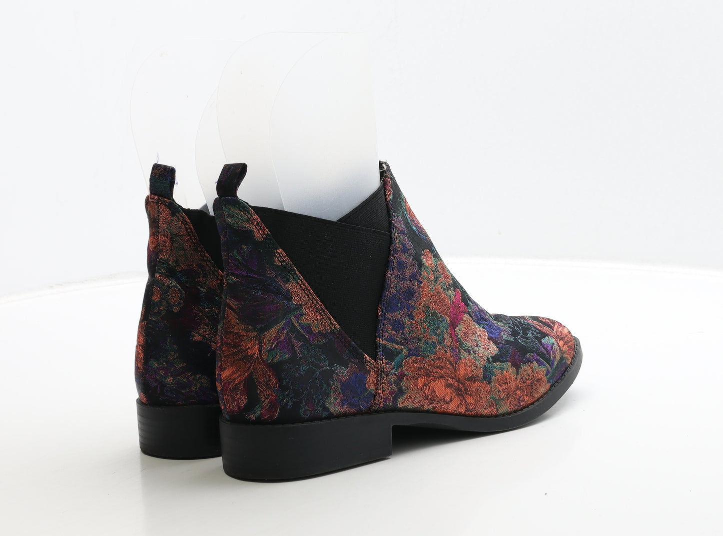 Primark Womens Multicoloured Geometric Polyester Chelsea Boot UK 6 39