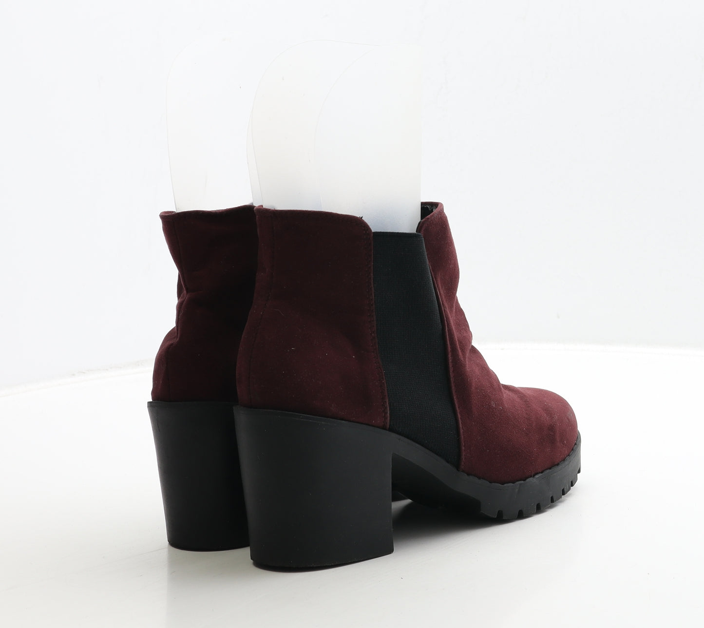 New Look Womens Red Suede Chelsea Boot UK 6 39