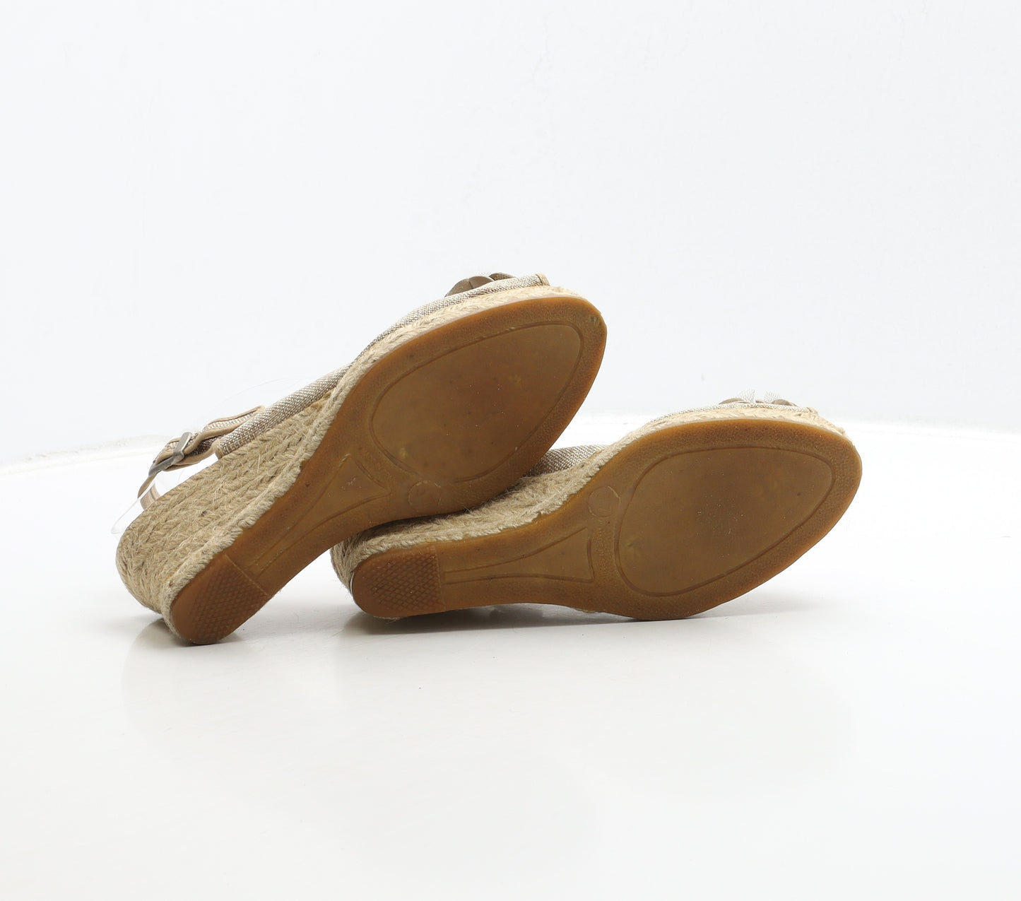 Cipollini Womens Beige Fabric Espadrille Heel UK 4 37