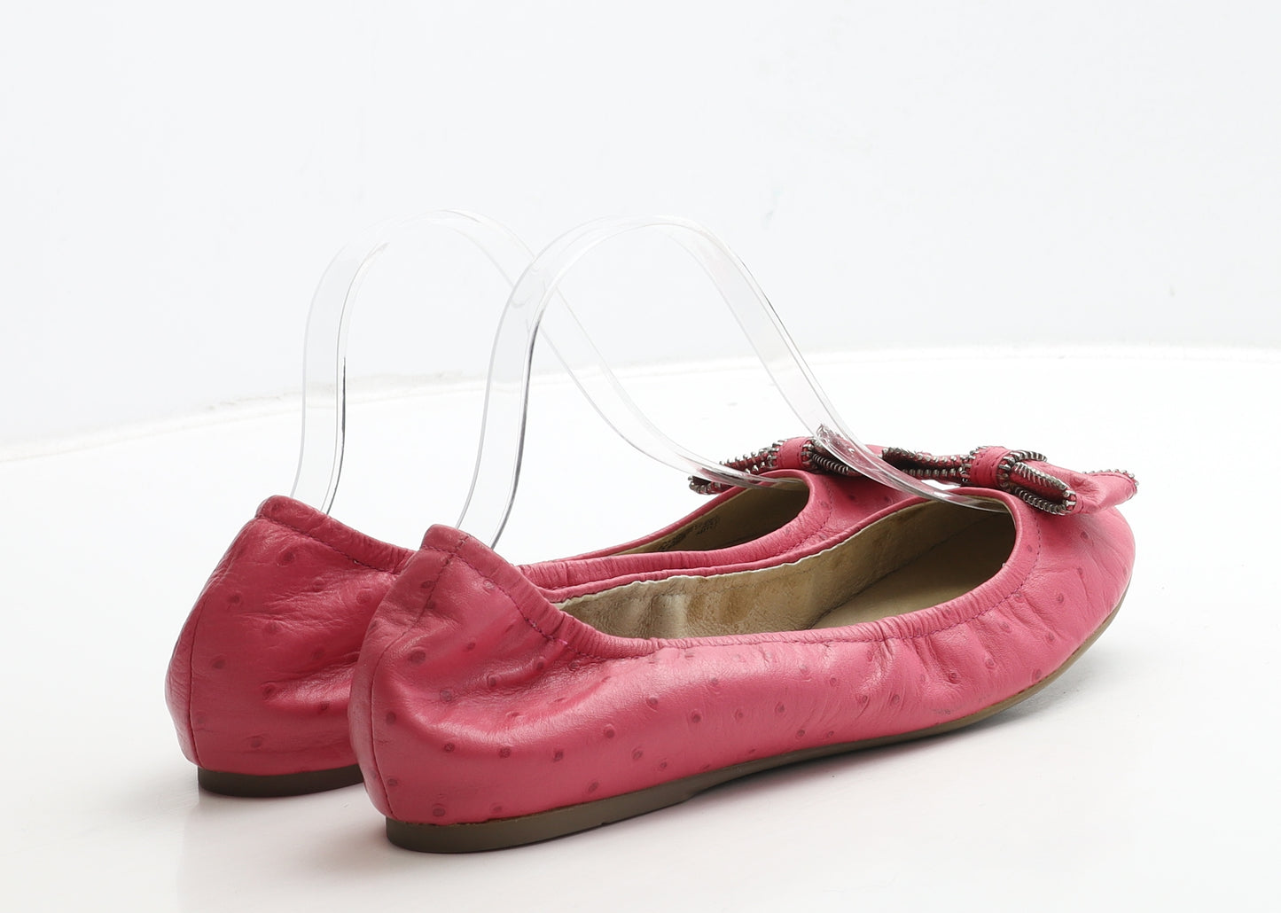 Michael Kors Womens Pink Spotted Leather Ballet Flat UK 7 41