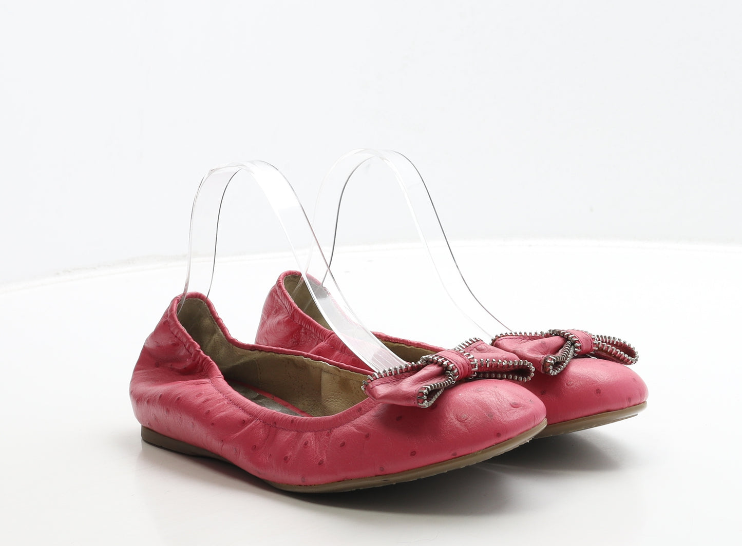 Michael Kors Womens Pink Spotted Leather Ballet Flat UK 7 41