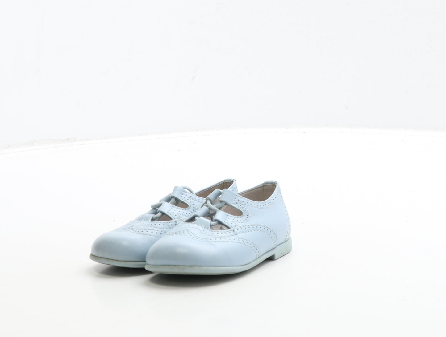 Piulin Girls Blue Leather Flat Dress UK 4 20