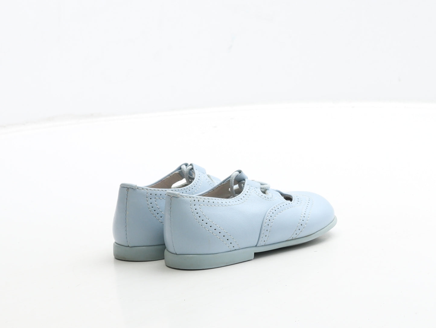 Piulin Girls Blue Leather Flat Dress UK 4 20