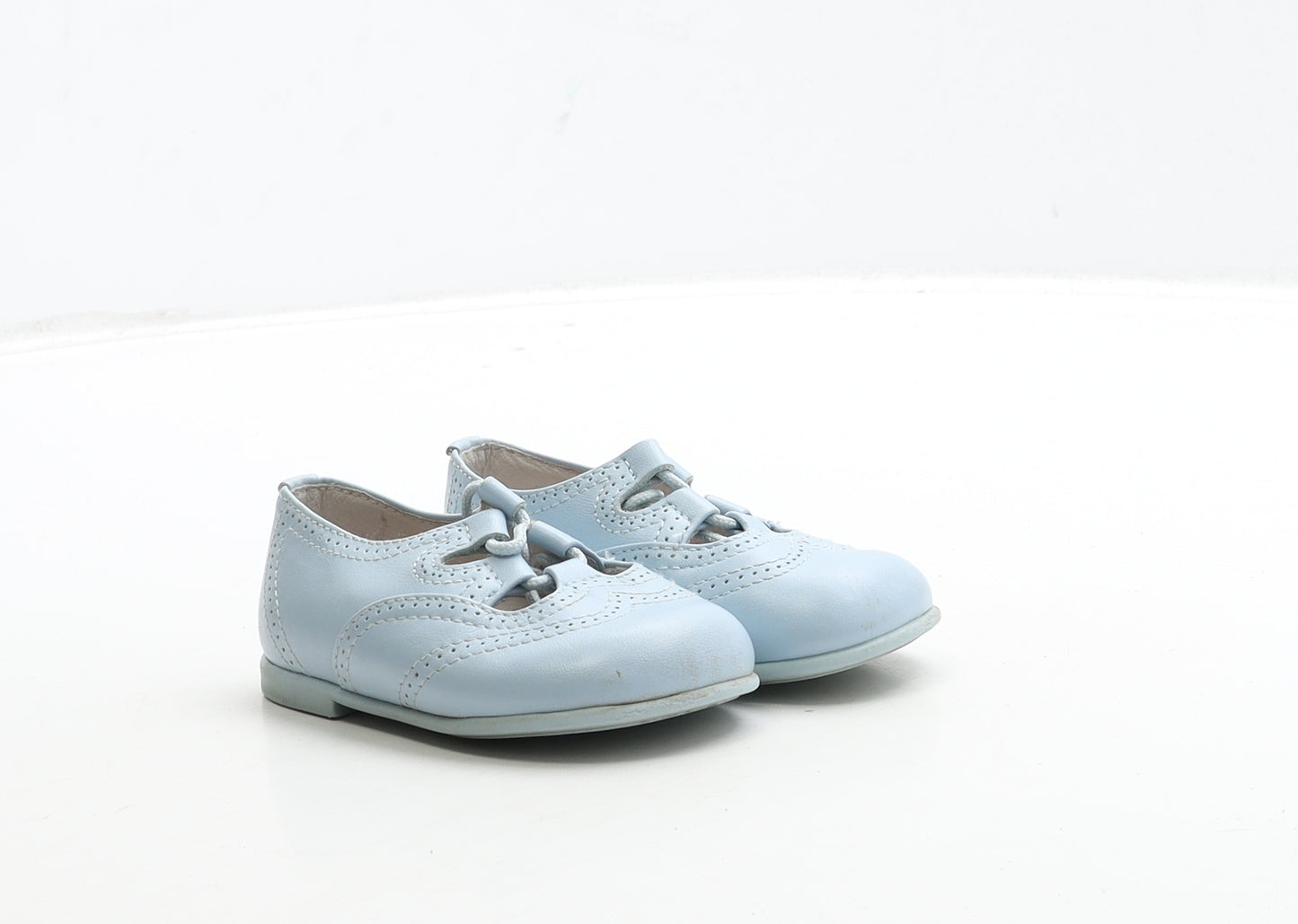 Piulin Girls Blue Leather Flat Dress UK 4 20