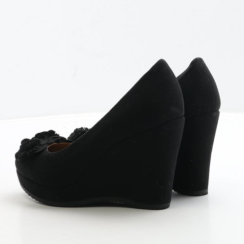 Graceland Womens Black Suede Court Heel UK 3 35