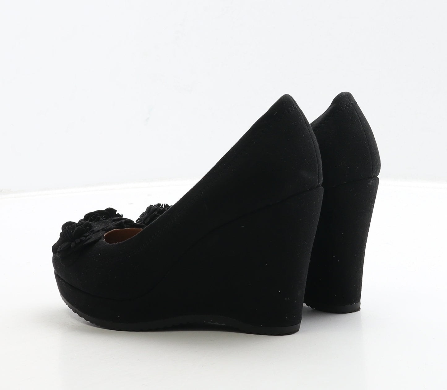 Graceland Womens Black Suede Court Heel UK 3 35