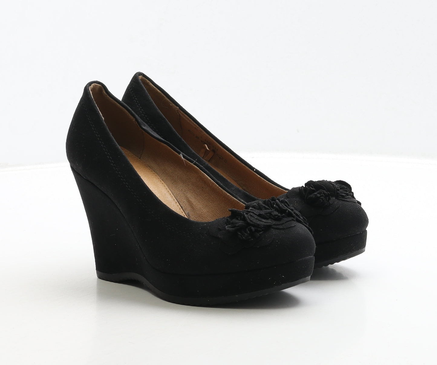 Graceland Womens Black Suede Court Heel UK 3 35