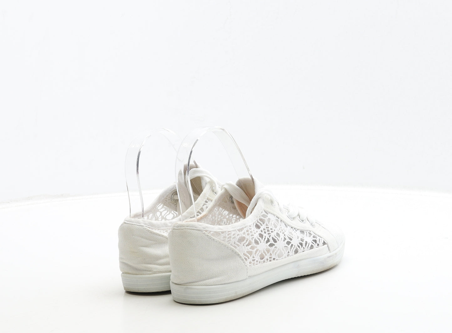 Preworn Womens White Polyester Trainer UK 3