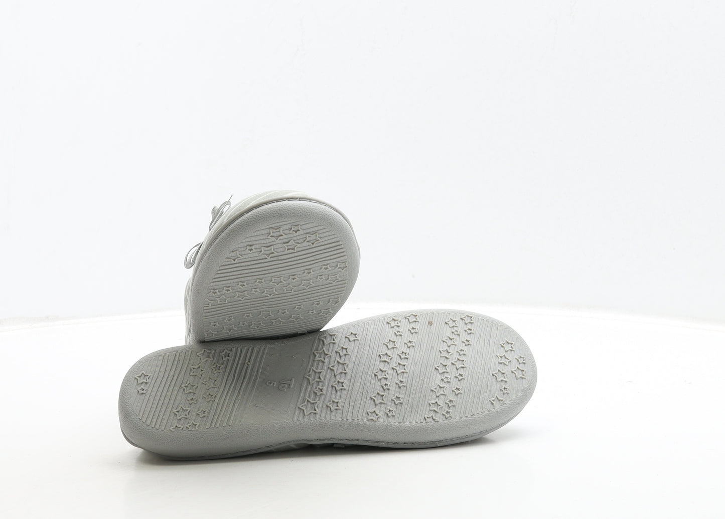 TU Womens Grey Striped Polyester Loafer Slipper UK