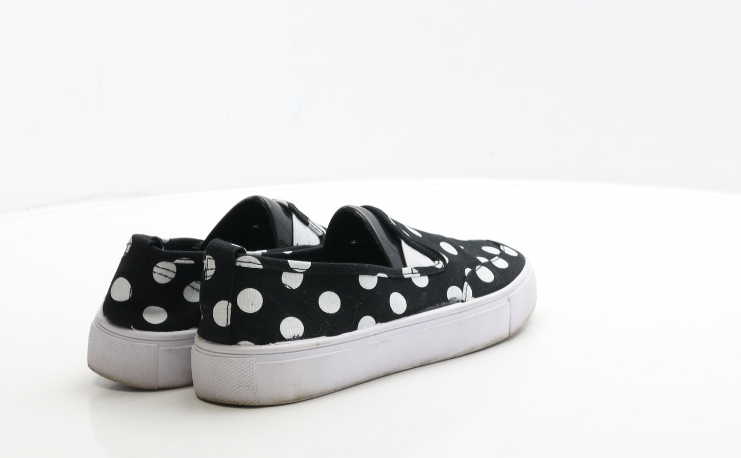 ASOS Womens Black Spotted Fabric Trainer UK 5