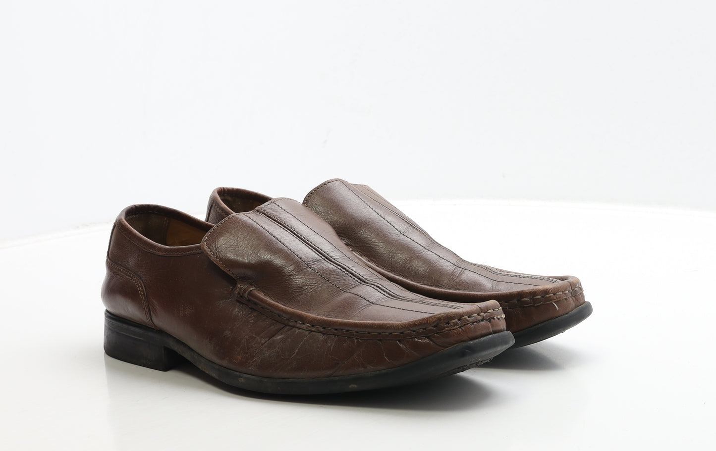 Barrett Mens Brown Leather Loafer Casual UK 11