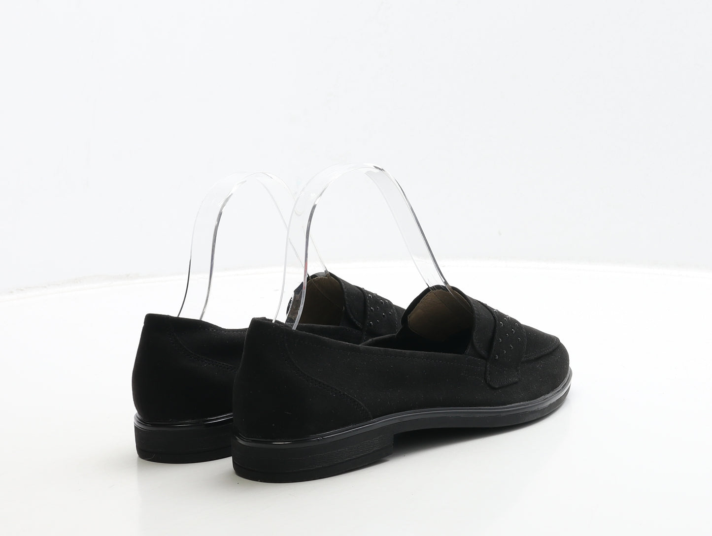 Pavers Womens Black Suede Loafer Casual UK 4 37