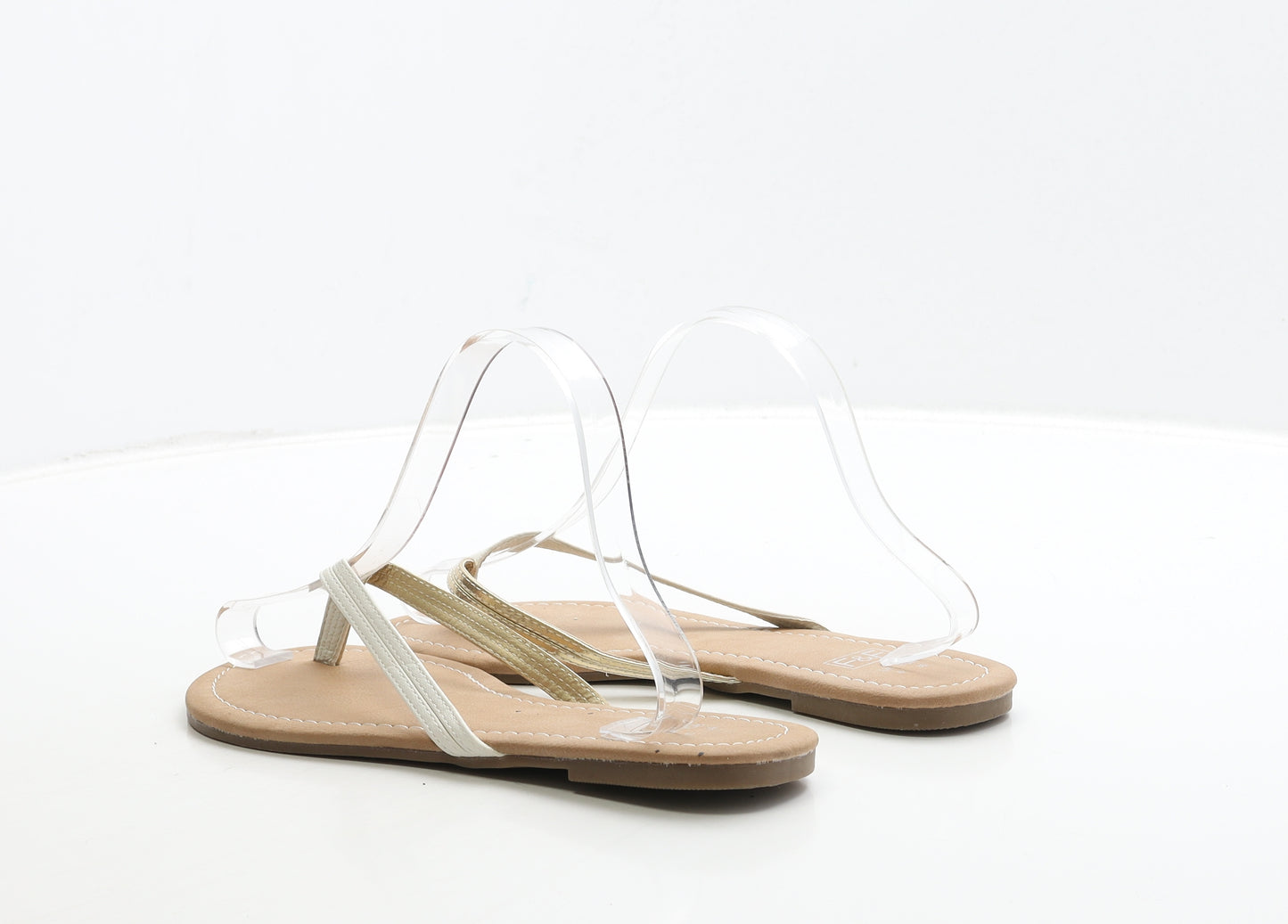 F&F Womens Multicoloured Leather Thong Sandal UK 6 39