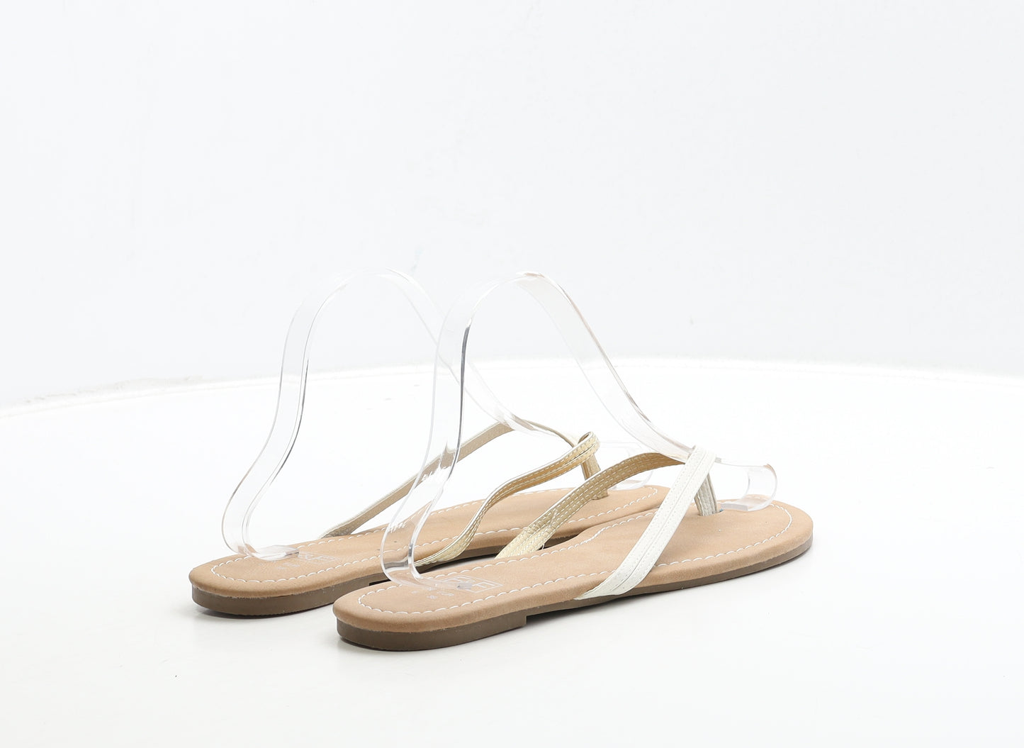 F&F Womens Multicoloured Leather Thong Sandal UK 6 39