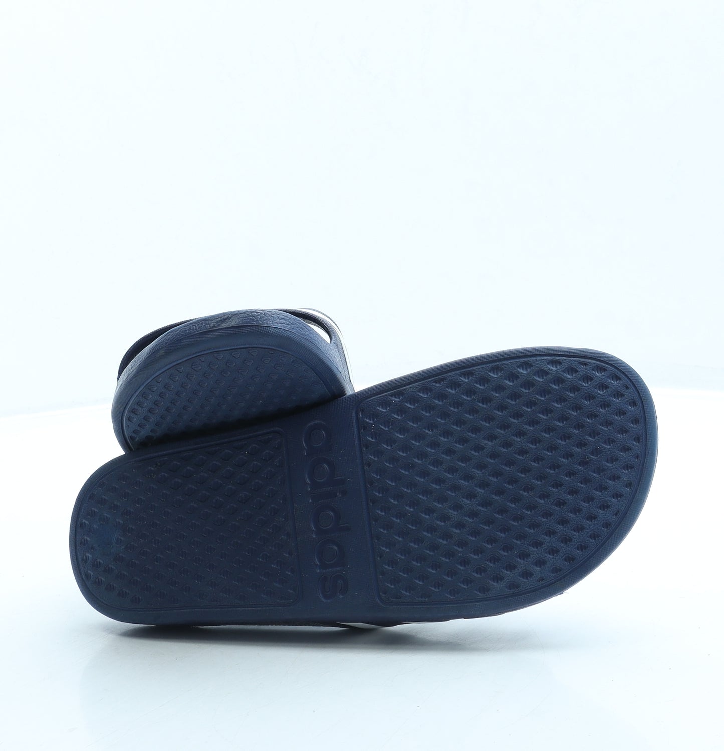 adidas Mens Blue Rubber Slider Sandal UK 8