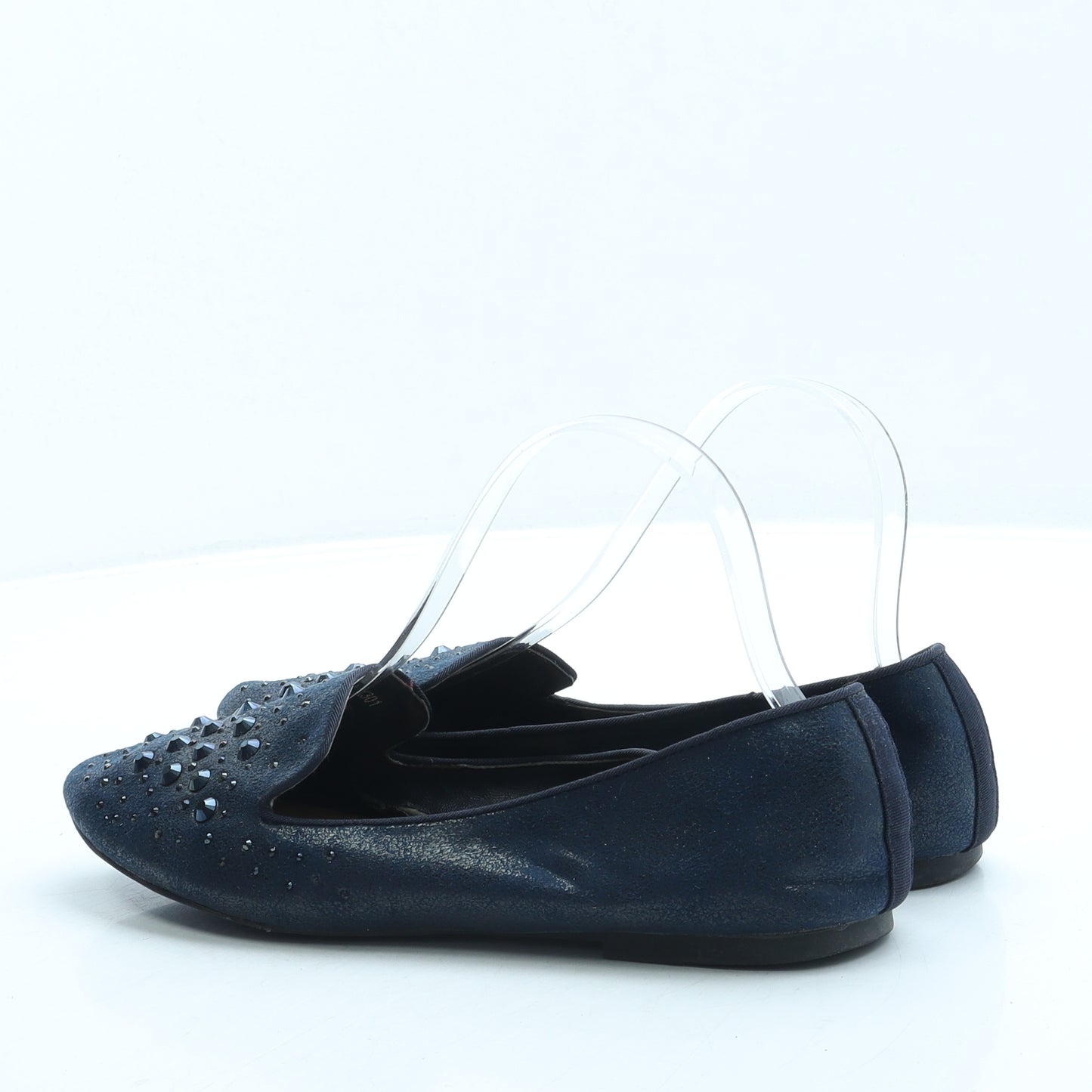 NEXT Womens Blue Leather Loafer Flat UK 5 38