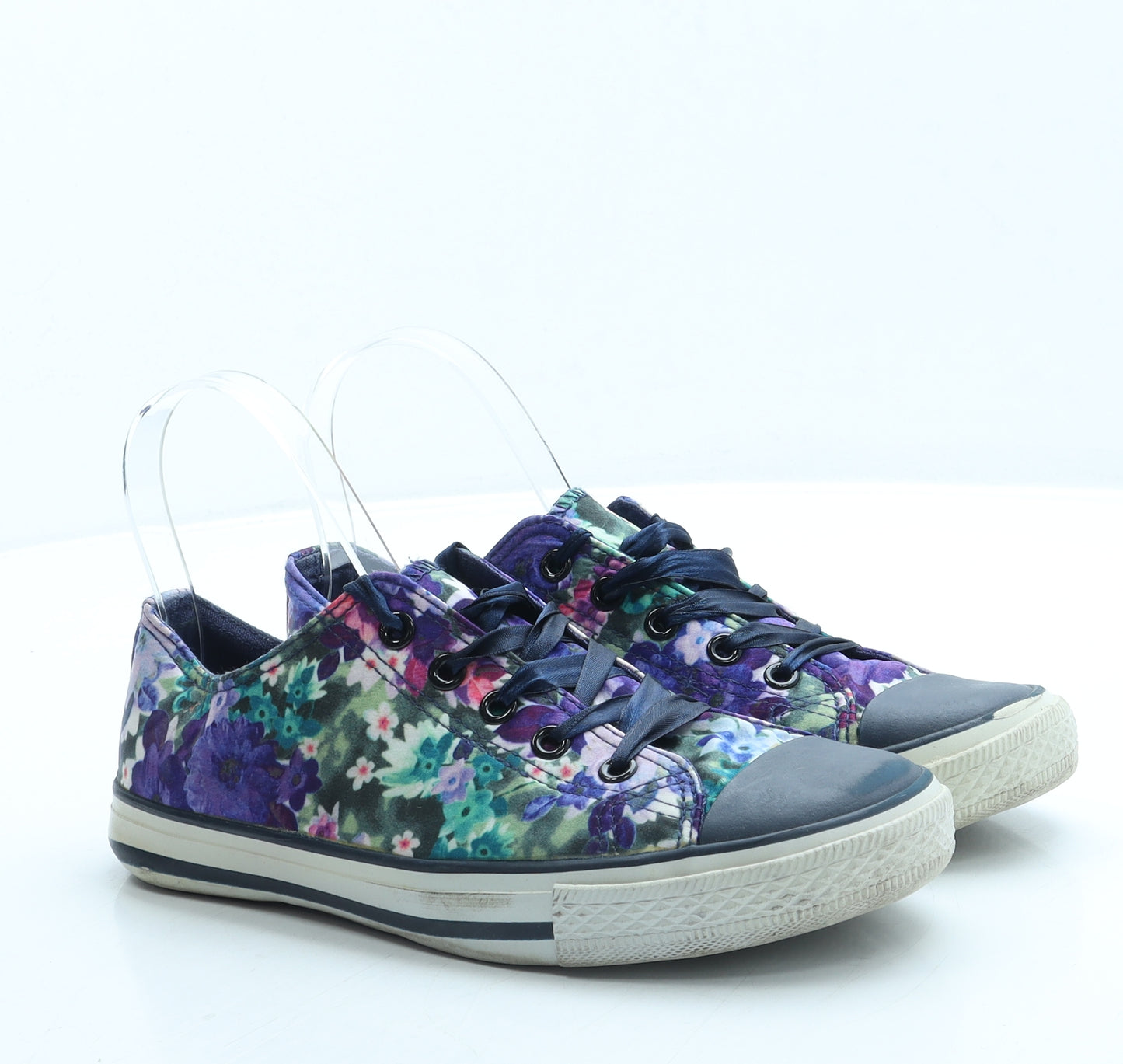 Strollers Womens Purple Floral Polyester Trainer UK 5