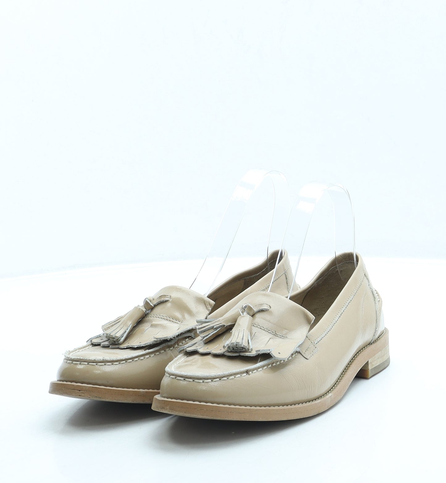 Russell & Bromley Womens Beige Leather Loafer Flat UK 4 37