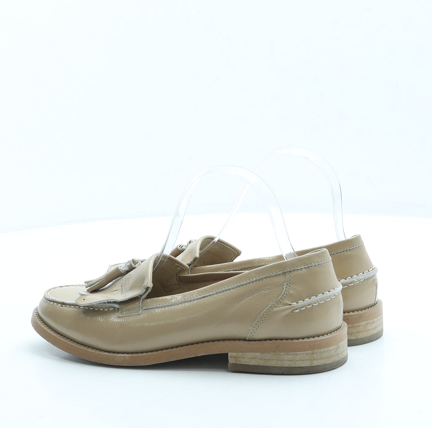 Russell & Bromley Womens Beige Leather Loafer Flat UK 4 37