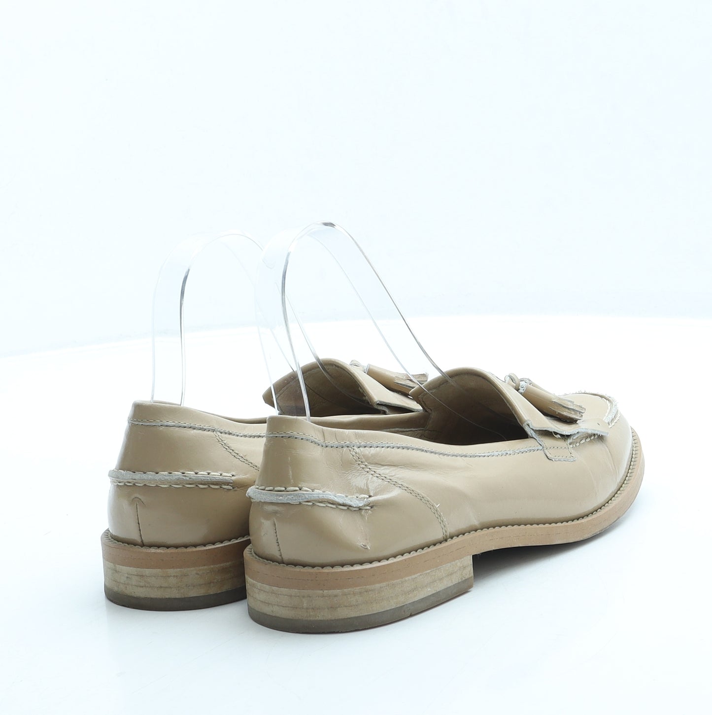 Russell & Bromley Womens Beige Leather Loafer Flat UK 4 37