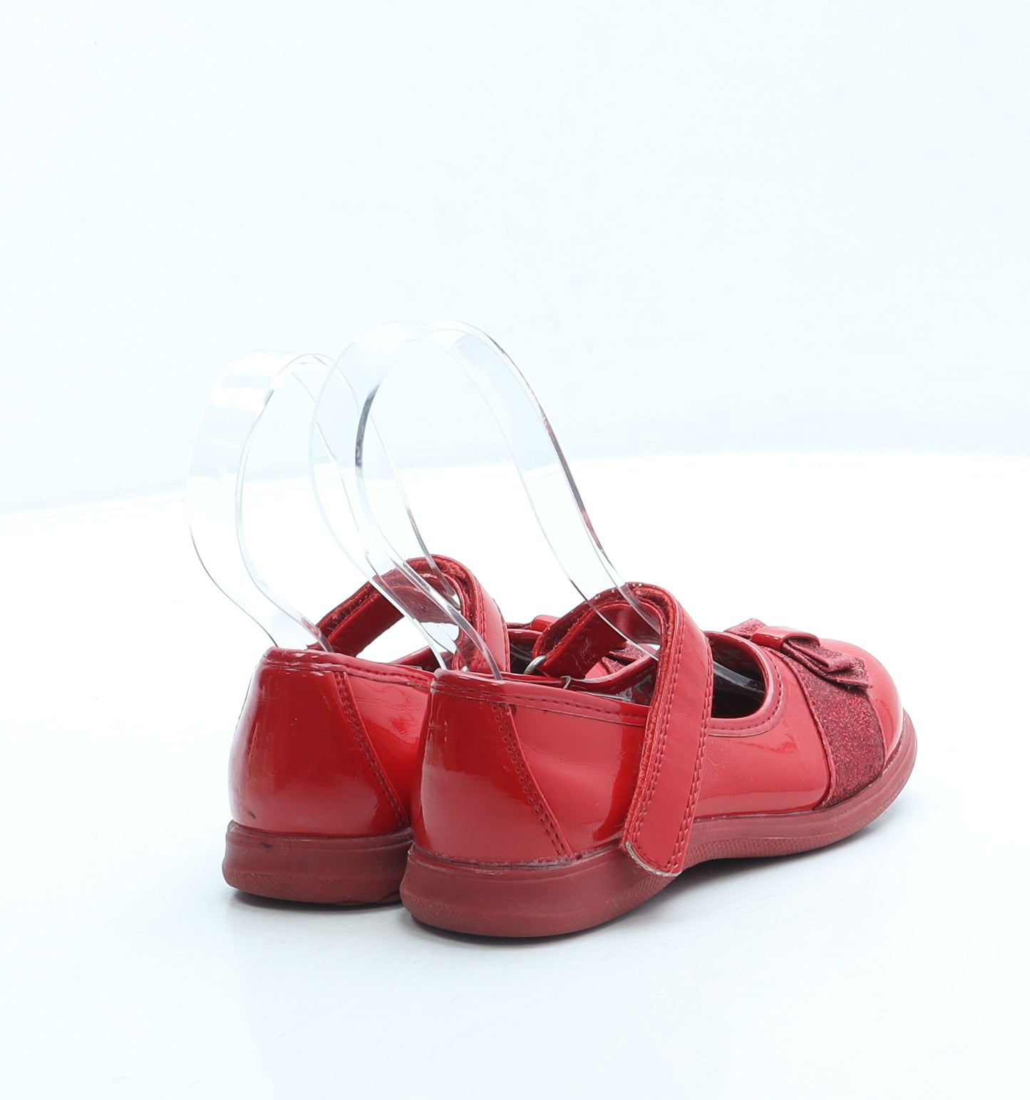 Feet Street Girls Red Leather Mary Jane Flat UK 7