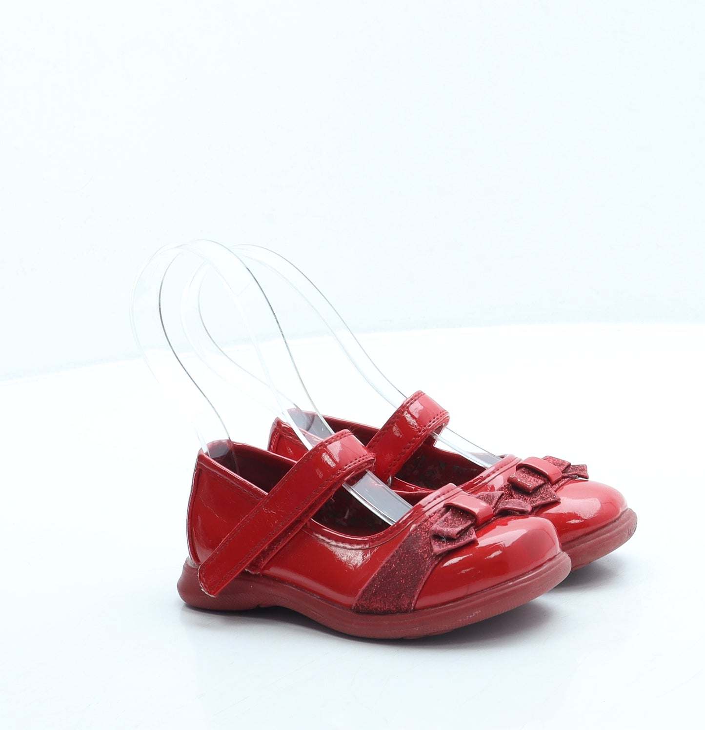 Feet Street Girls Red Leather Mary Jane Flat UK 7